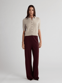 CLARA Short Sleeves Cardigan - W.CASHMERE