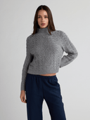 COLETTE Cashmere Cable Knit Sweater - W.CASHMERE