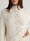 COLETTE Cashmere Cable Knit Sweater - W.CASHMERE