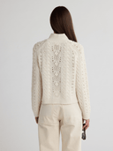 COLETTE Cashmere Cable Knit Sweater - W.CASHMERE