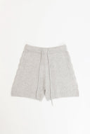 DANA CABLE KNIT SHORTS - W.CASHMERE