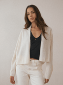 ESTELLE Shawl-Collar Cardigan - W.CASHMERE