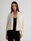 ESTELLE Shawl-Collar Cardigan - W.CASHMERE