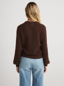 ISA Balloon-Sleeve Cardigan - W.CASHMERE