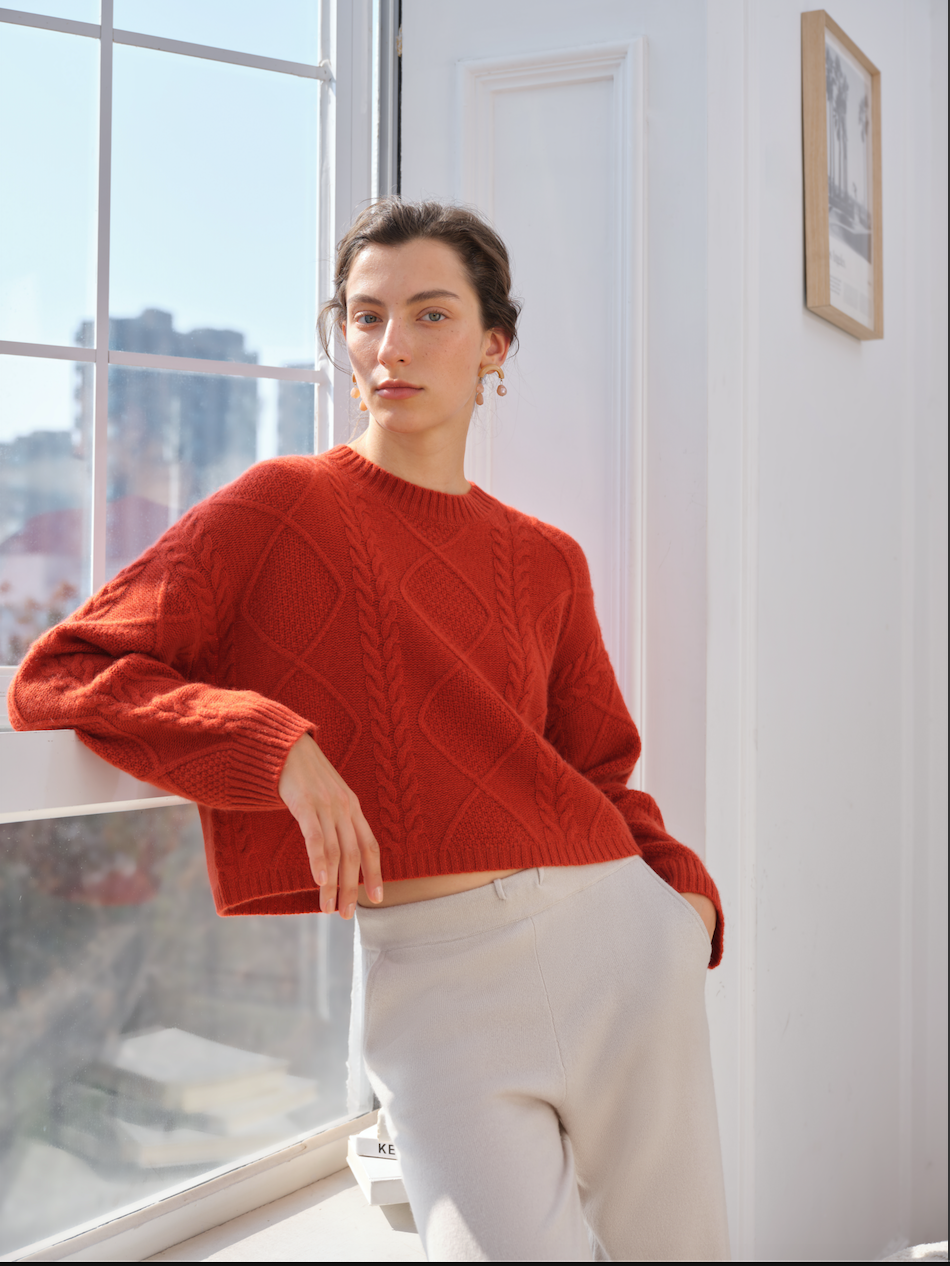KINSLEY Cable Knit Pullover