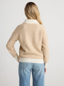 LEAH Polo Sweater - W.CASHMERE