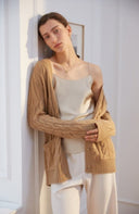 LUKA Cable Knit Cardigan - W.CASHMERE
