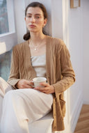LUKA Cable Knit Cardigan - W.CASHMERE