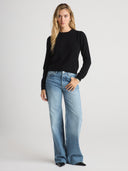 MABEL Puff-Sleeve Crewneck - W.CASHMERE