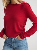 MABEL Puff-Sleeve Crewneck - W.CASHMERE