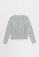 SAIGE CREWNECK CABLE KNIT - W.CASHMERE