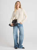 SCOUT Cable-knit Hoodie - W.CASHMERE