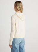 SCOUT Cable-knit Hoodie - W.CASHMERE