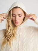 SCOUT Cable-knit Hoodie - W.CASHMERE
