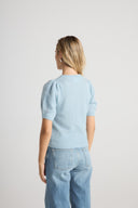 SHEILA Short Sleeves Cardigan - W.CASHMERE