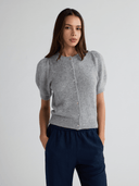 SHEILA Short Sleeves Cardigan - W.CASHMERE