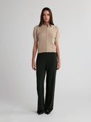 SHEILA Short Sleeves Cardigan - W.CASHMERE