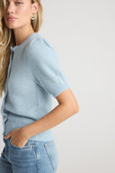 SHEILA Short Sleeves Cardigan - W.CASHMERE