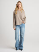 SIERRA Oversized Crew Neck - W.CASHMERE