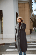 TALITA Single Breasted Wool Coat - W.CASHMERE
