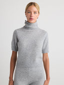 TANSY Turtleneck Short Sleeves - W.CASHMERE