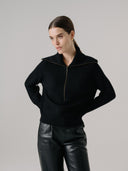 TORI Half Zip-up - W.CASHMERE