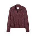 URI POLO CABLE KNIT SWEATER - W.CASHMERE