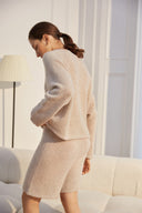 Shop women's oversized cashmere sweater in Light Brown