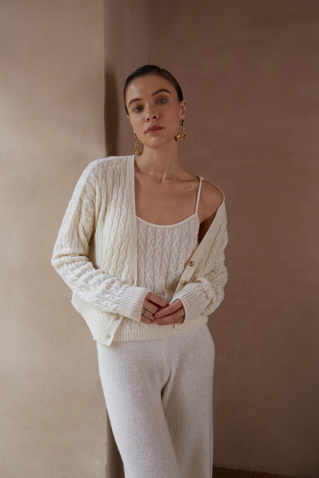 Tulip Cable Knit Cardigan
