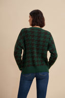 Luxury Women's Premium Cashmere Knit Loungewear Dress in Sage | Back View