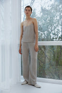 Women's Cashmere Loungewear in Heather Brown | Front View