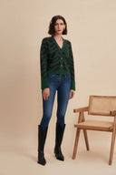 BRITTA Animal Print Cardigan - W.CASHMERE