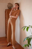 ROSIE Short Sleeve Cardigan - W.CASHMERE